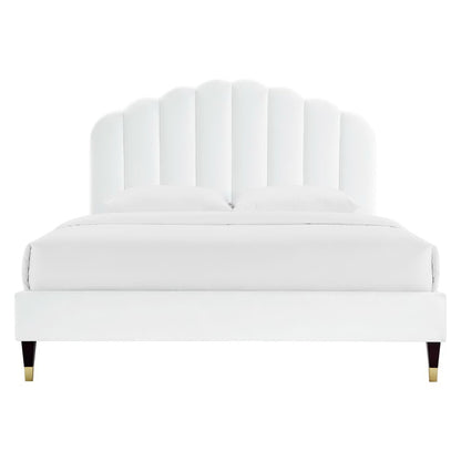 Daisy Performance Velvet Queen Platform Bed by Modway