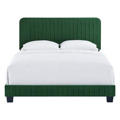 Celine Channel Tufted Performance Velvet Queen Bed by Modway
