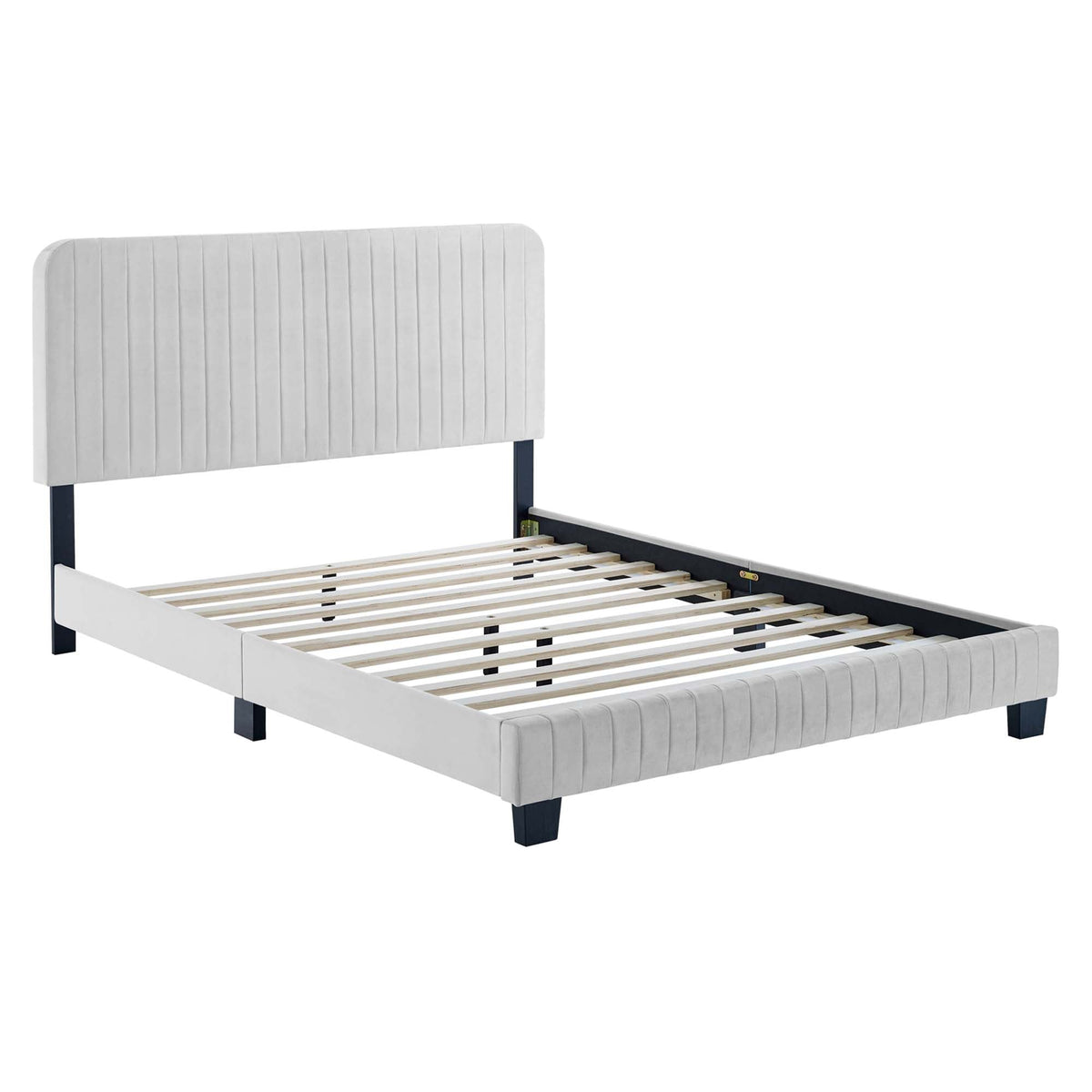 Celine Channel Tufted Performance Velvet Queen Platform Bed by Modway