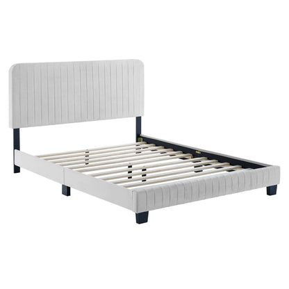 Celine Channel Tufted Performance Velvet Twin Platform Bed by Modway