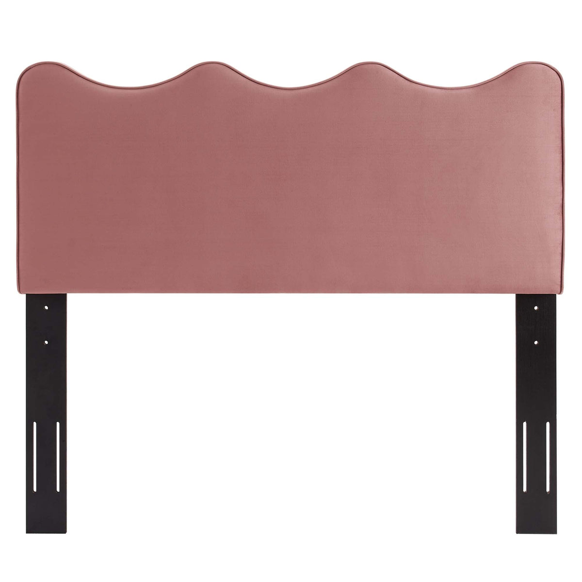 Current Performance Velvet Queen Platform Bed by Modway - Dusty Rose / White
