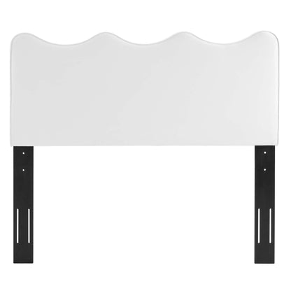 Current Performance Velvet Queen Platform Bed by Modway - Dusty Rose / White
