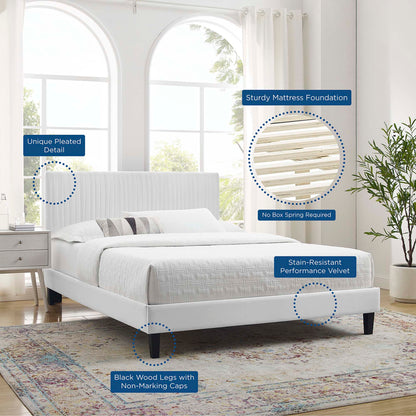 Peyton Performance Velvet Queen Platform Bed by Modway - MOD-6597