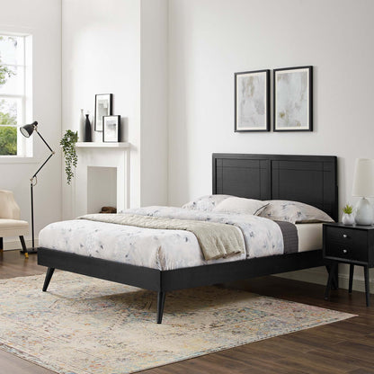 Marlee Wood King Platform Bed With Splayed Legs by Modway