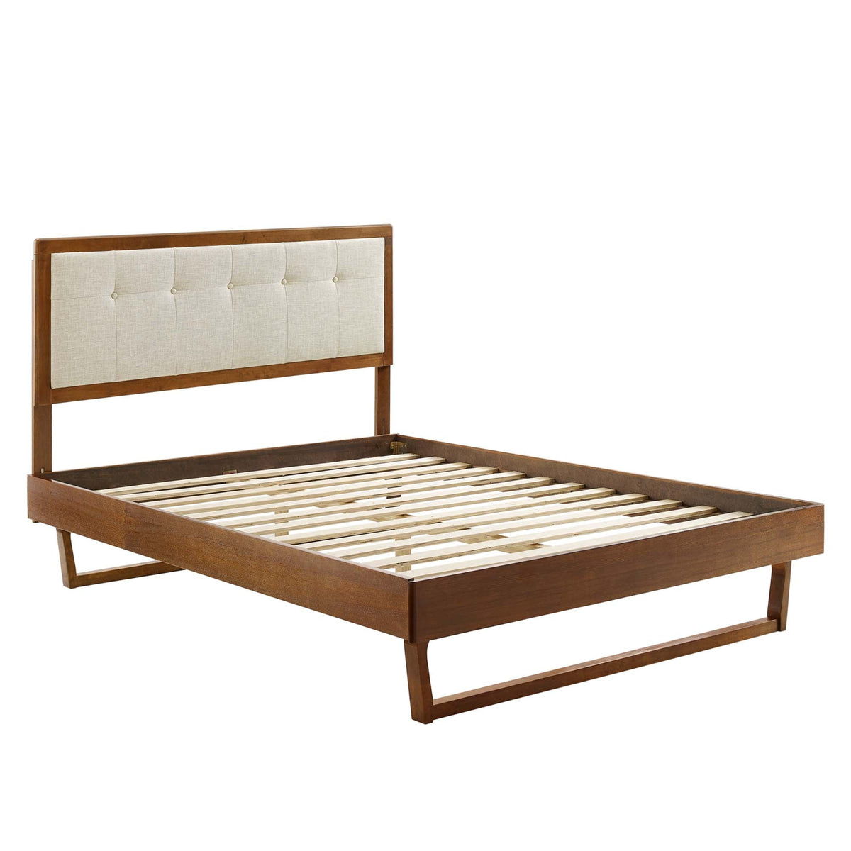 Willow Wood King Platform Bed with Angular Frame by Modway