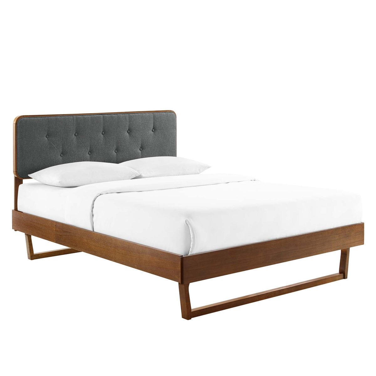 Bridgette Wood Full Platform Bed with Angular Frame by Modway