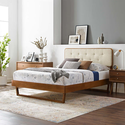 Bridgette Wood King Platform Bed With Angular Frame by Modway