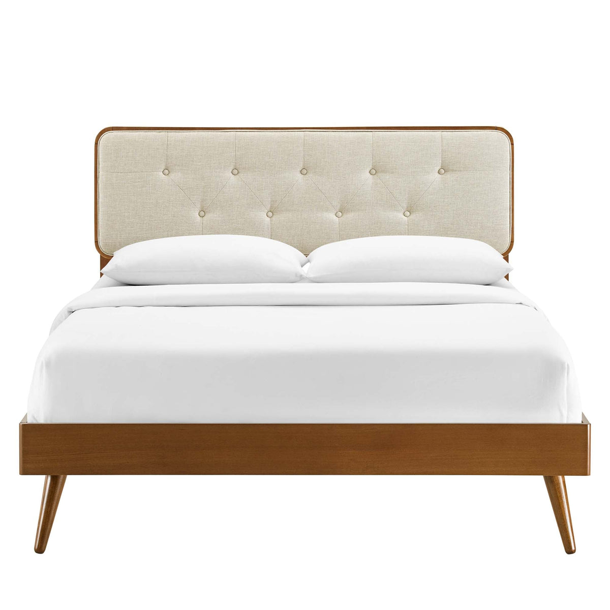 Bridgette Wood Full Platform Bed With Splayed Legs by Modway