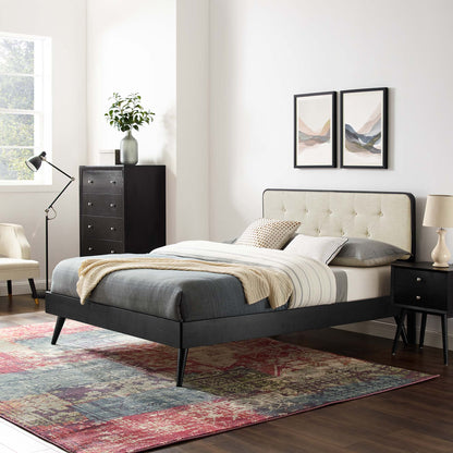 Bridgette Wood King Platform Bed With Splayed Legs by Modway