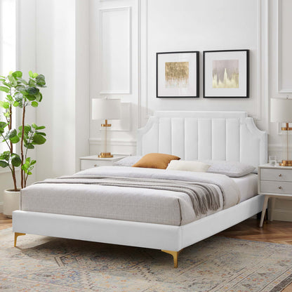 Sienna Performance Velvet Queen Platform Bed by Modway - MOD-6712