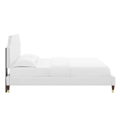 Sienna Performance Velvet Queen Platform Bed by Modway - MOD-6713