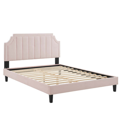 Sienna Performance Velvet Queen Platform Bed by Modway - MOD-6714