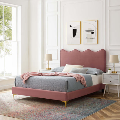 Current Performance Velvet Full Platform Bed by Modway - MOD-6730