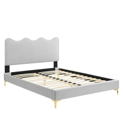 Current Performance Velvet Full Platform Bed by Modway - MOD-6730