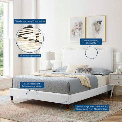 Current Performance Velvet Full Platform Bed by Modway - MOD-6731