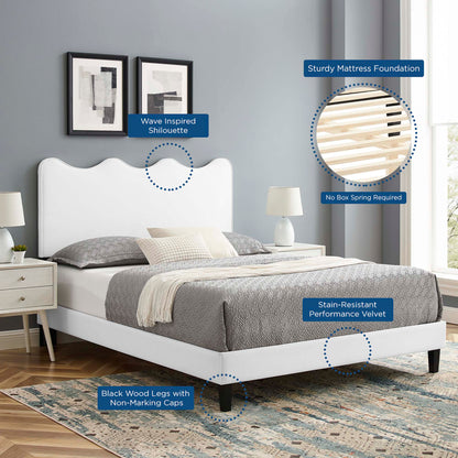 Current Performance Velvet Full Platform Bed by Modway - MOD-6732
