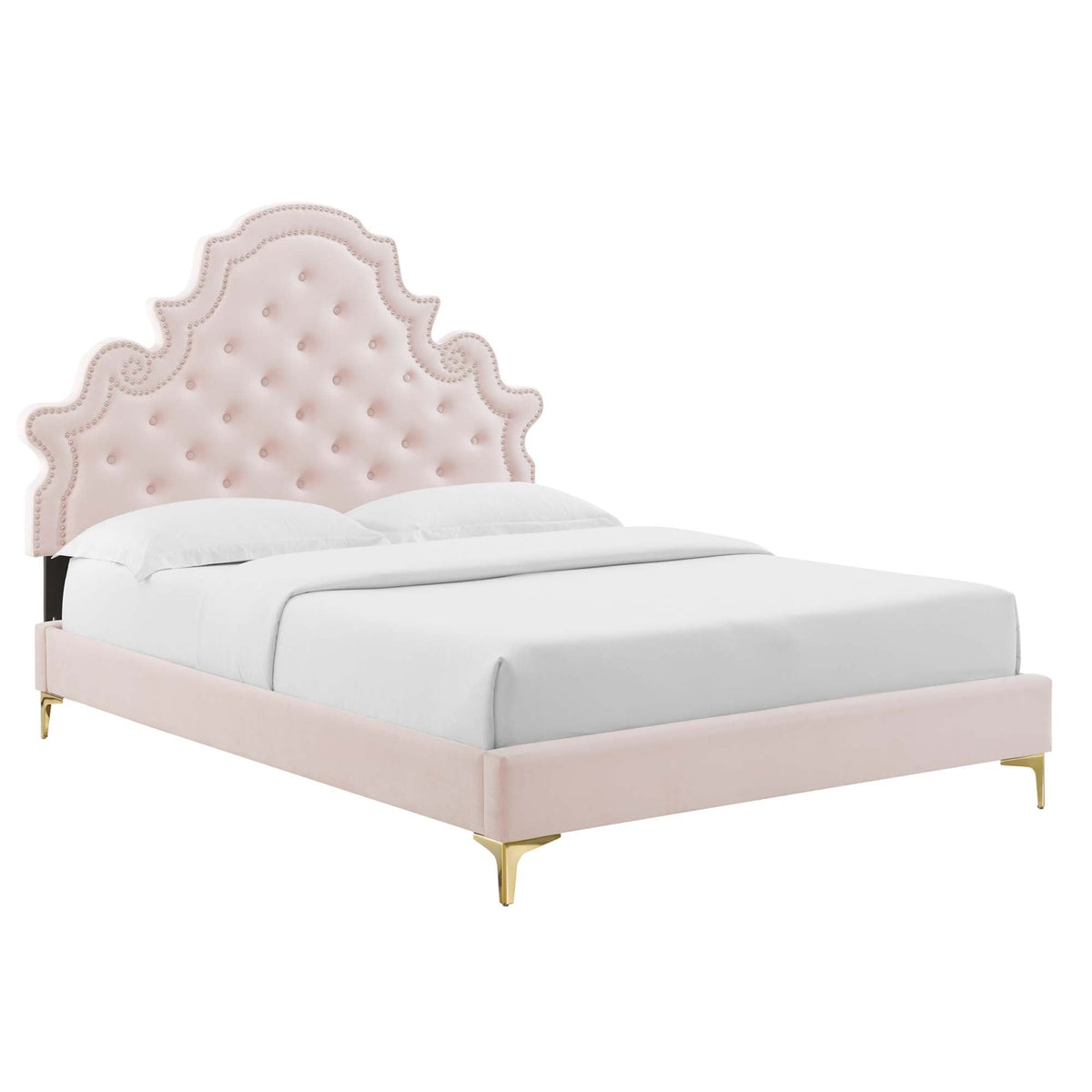 Gwyneth Tufted Performance Velvet Queen Platform Bed by Modway - MOD-6751