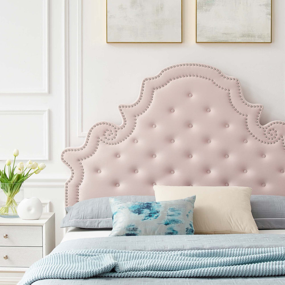 Gwyneth Tufted Performance Velvet Queen Platform Bed by Modway - MOD-6751