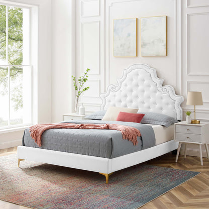 Gwyneth Tufted Performance Velvet Queen Platform Bed by Modway - MOD-6751
