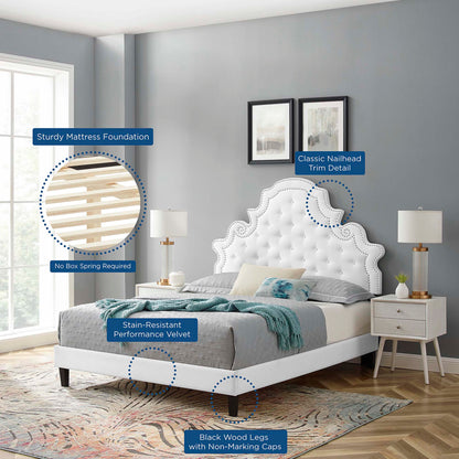 Gwyneth Tufted Performance Velvet Queen Platform Bed by Modway - MOD-6753