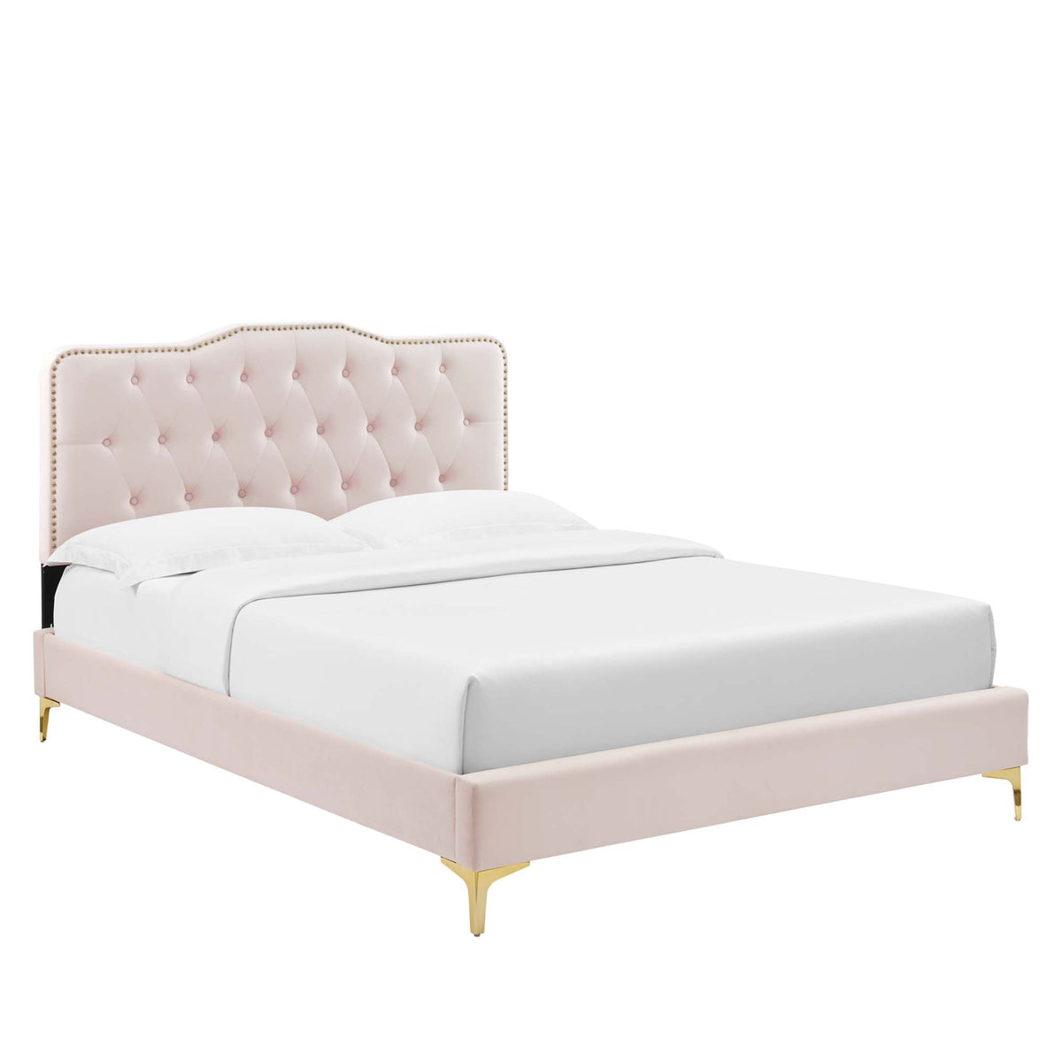 Amber Performance Velvet Queen Platform Bed by Modway - MOD-6775