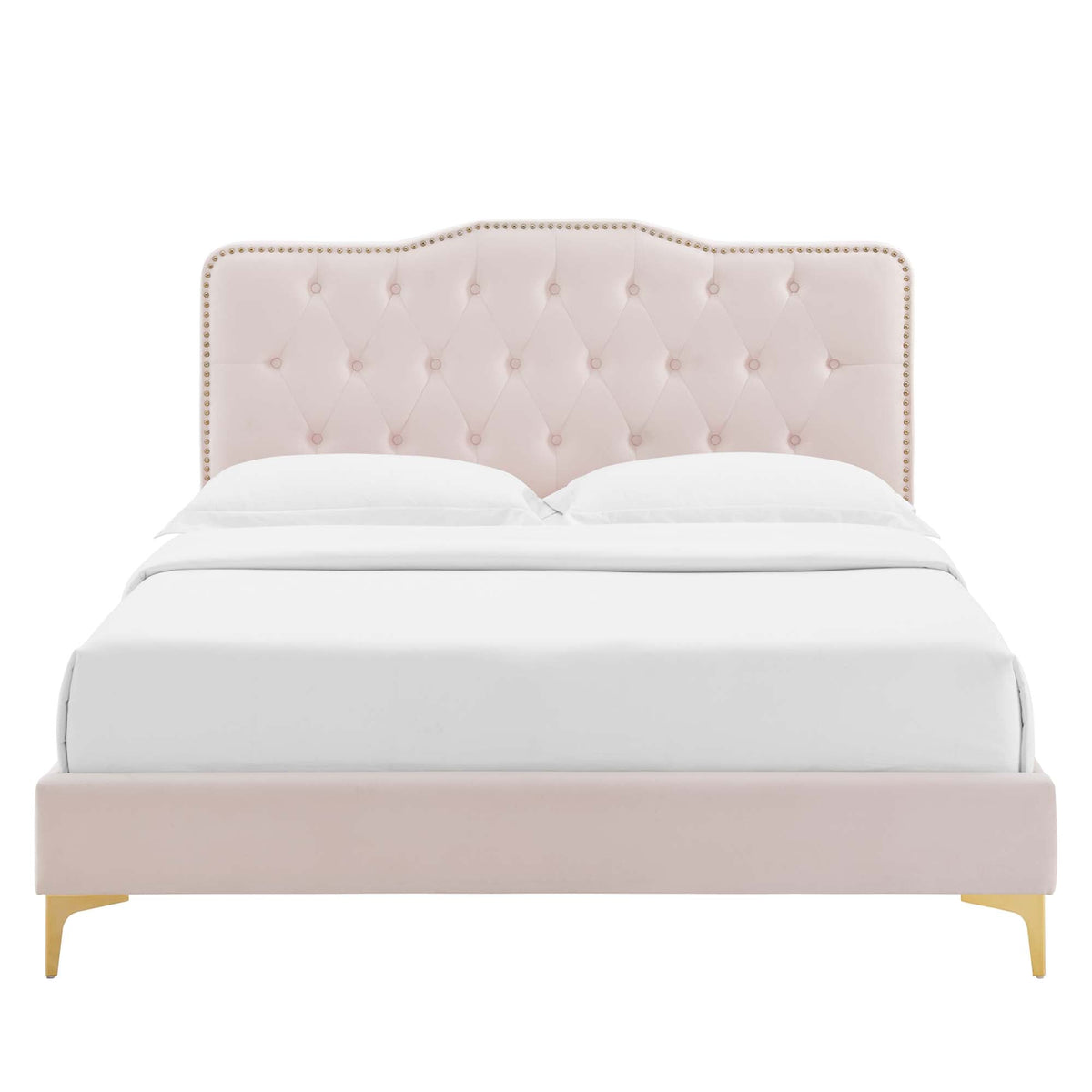 Amber Performance Velvet Queen Platform Bed by Modway - MOD-6775