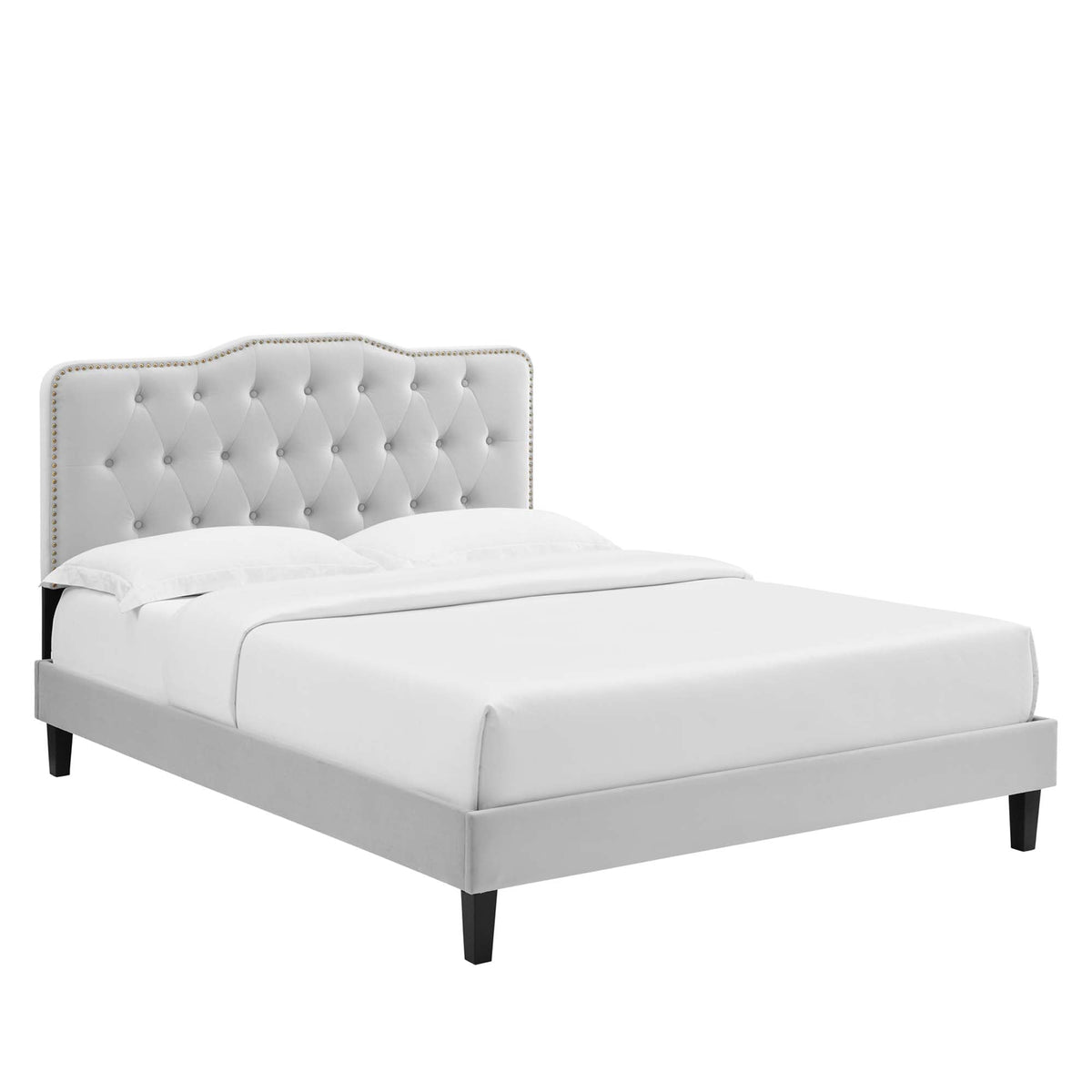 Amber Tufted Performance Velvet King Platform Bed by Modway