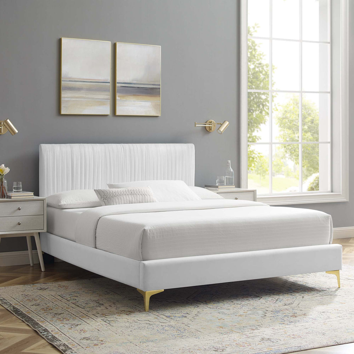 Peyton Performance Velvet Full Platform Bed by Modway - MOD-6868