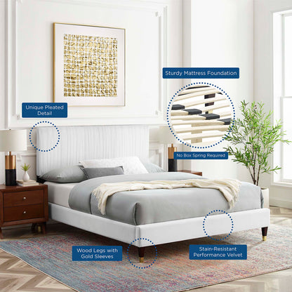 Peyton Performance Velvet Full Platform Bed by Modway - MOD-6869