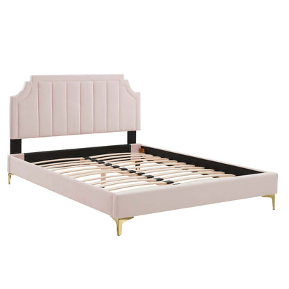 Sienna Performance Velvet Twin Platform Bed by Modway - MOD-6906
