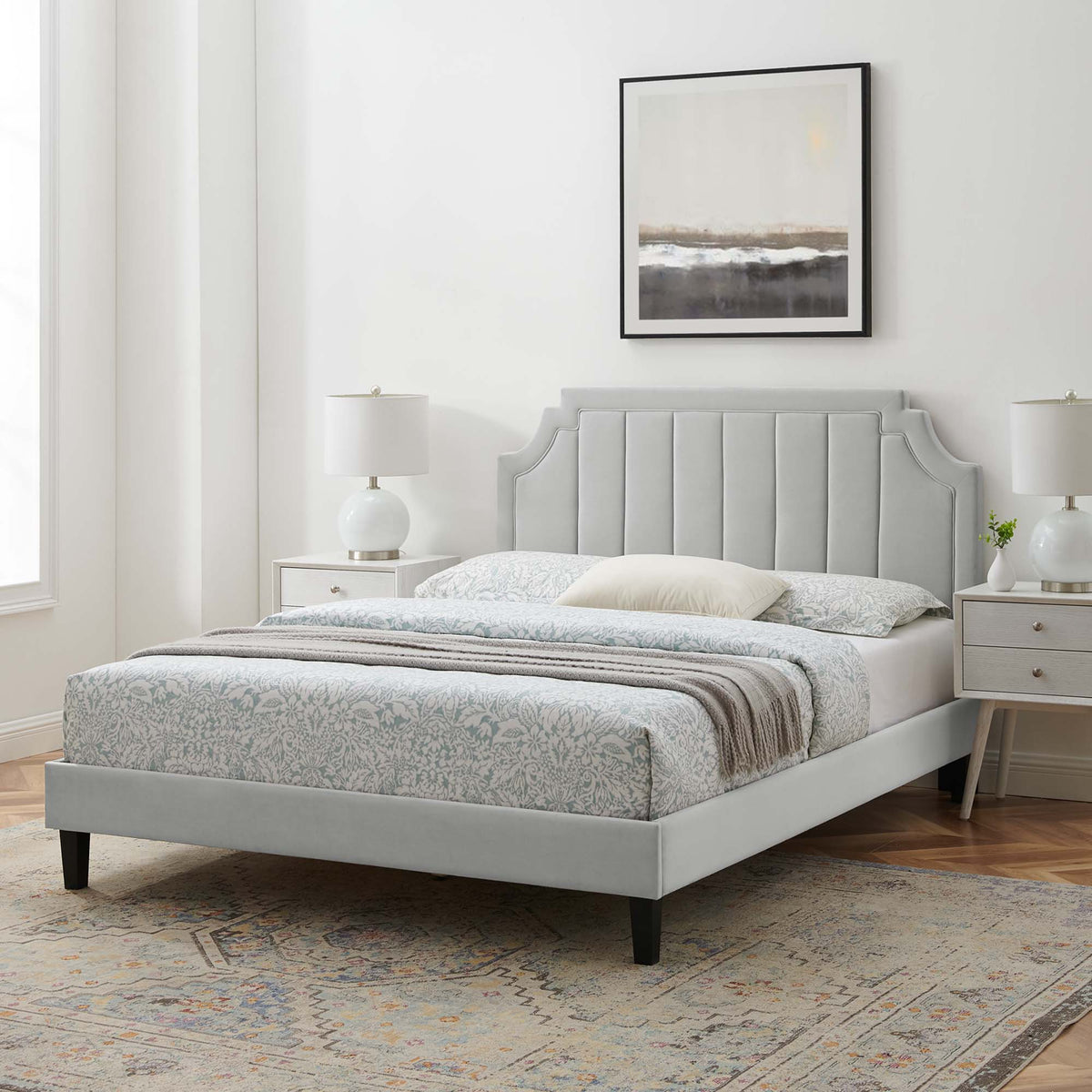 Sienna Performance Velvet Twin Platform Bed by Modway - MOD-6908