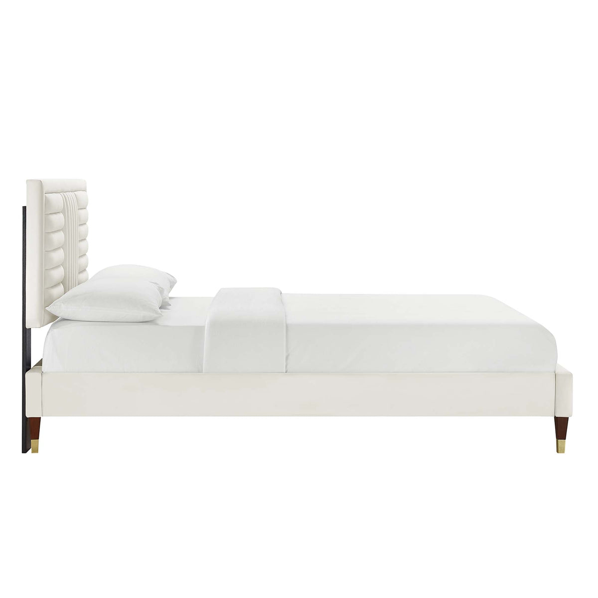 Sofia Channel Tufted Performance Velvet Queen Platform Bed by Modway - MOD-6971