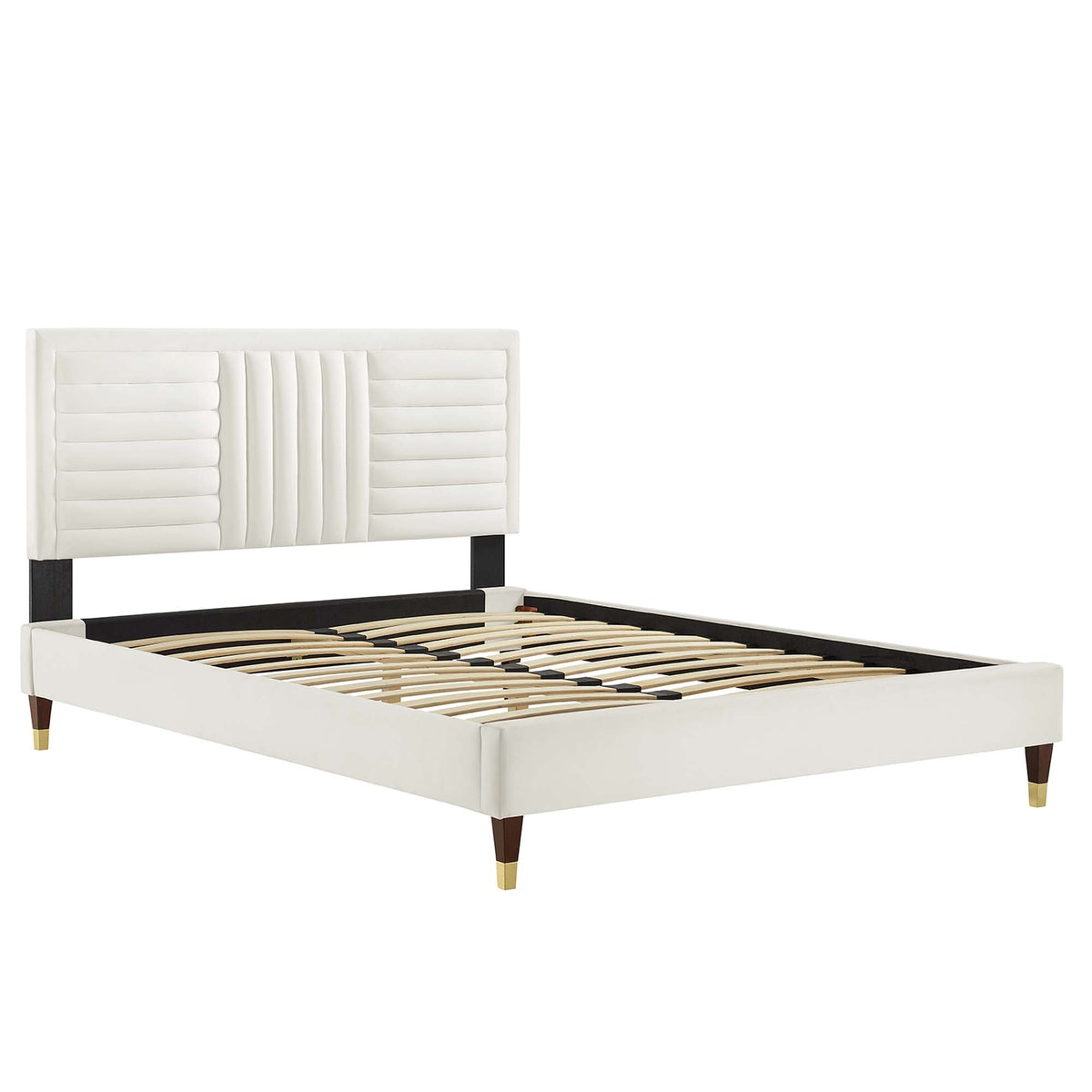 Sofia Channel Tufted Performance Velvet Queen Platform Bed by Modway - MOD-6971