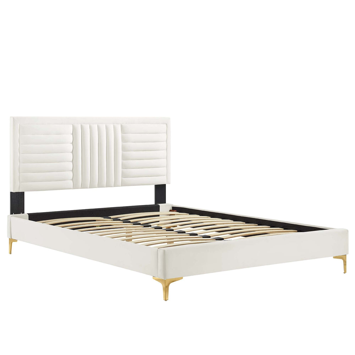 Sofia Channel Tufted Performance Velvet Queen Platform Bed by Modway - MOD-6979