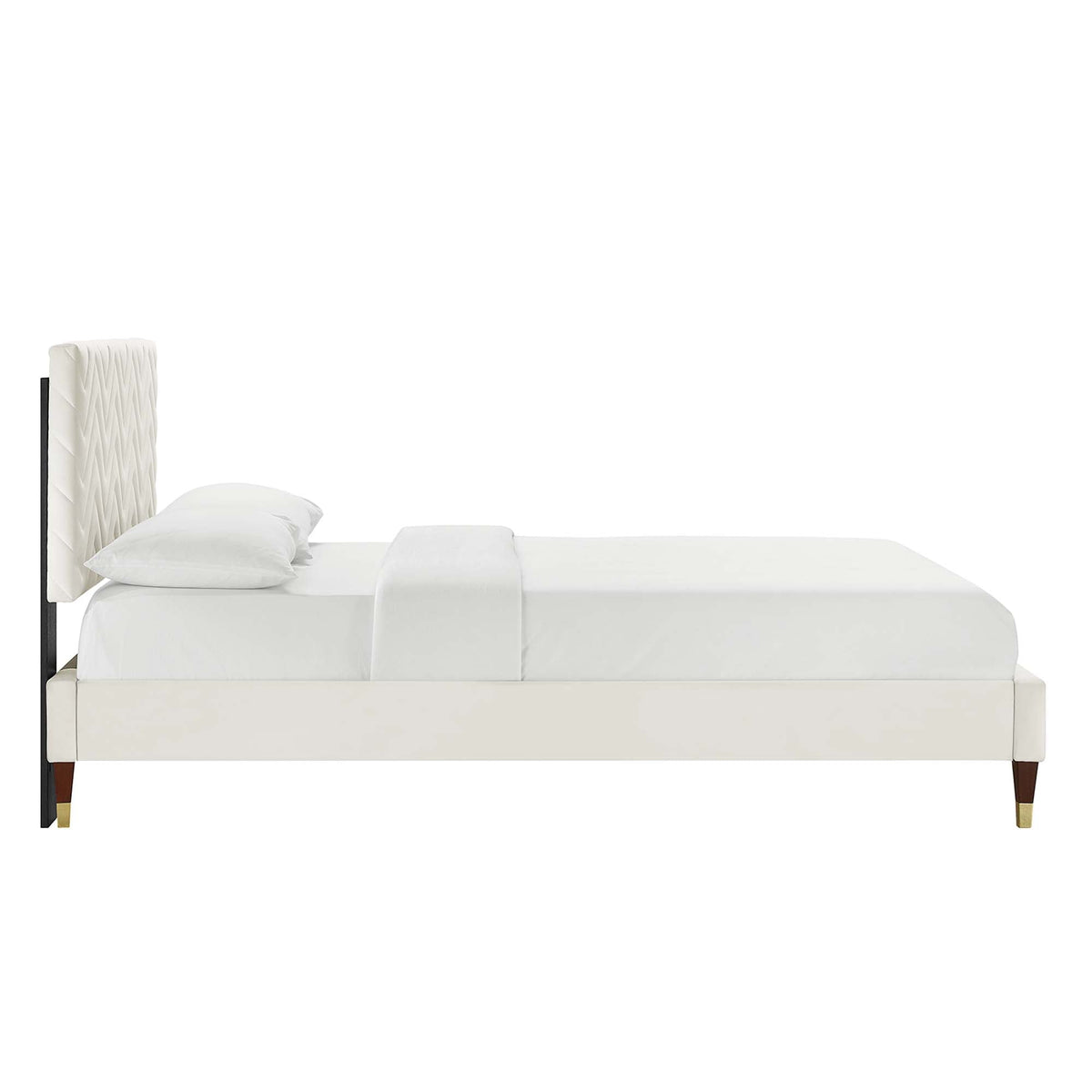 Leah Chevron Tufted Performance Velvet Full Platform Bed by Modway - MOD-6997