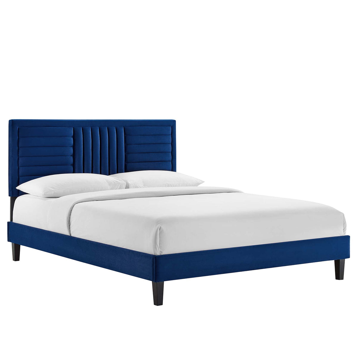 Sofia Channel Tufted Performance Velvet Full Platform Bed by Modway - MOD-7003