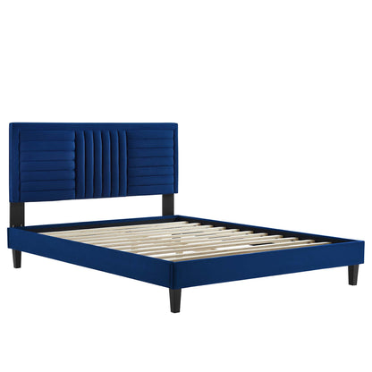 Sofia Channel Tufted Performance Velvet Full Platform Bed by Modway - MOD-7003