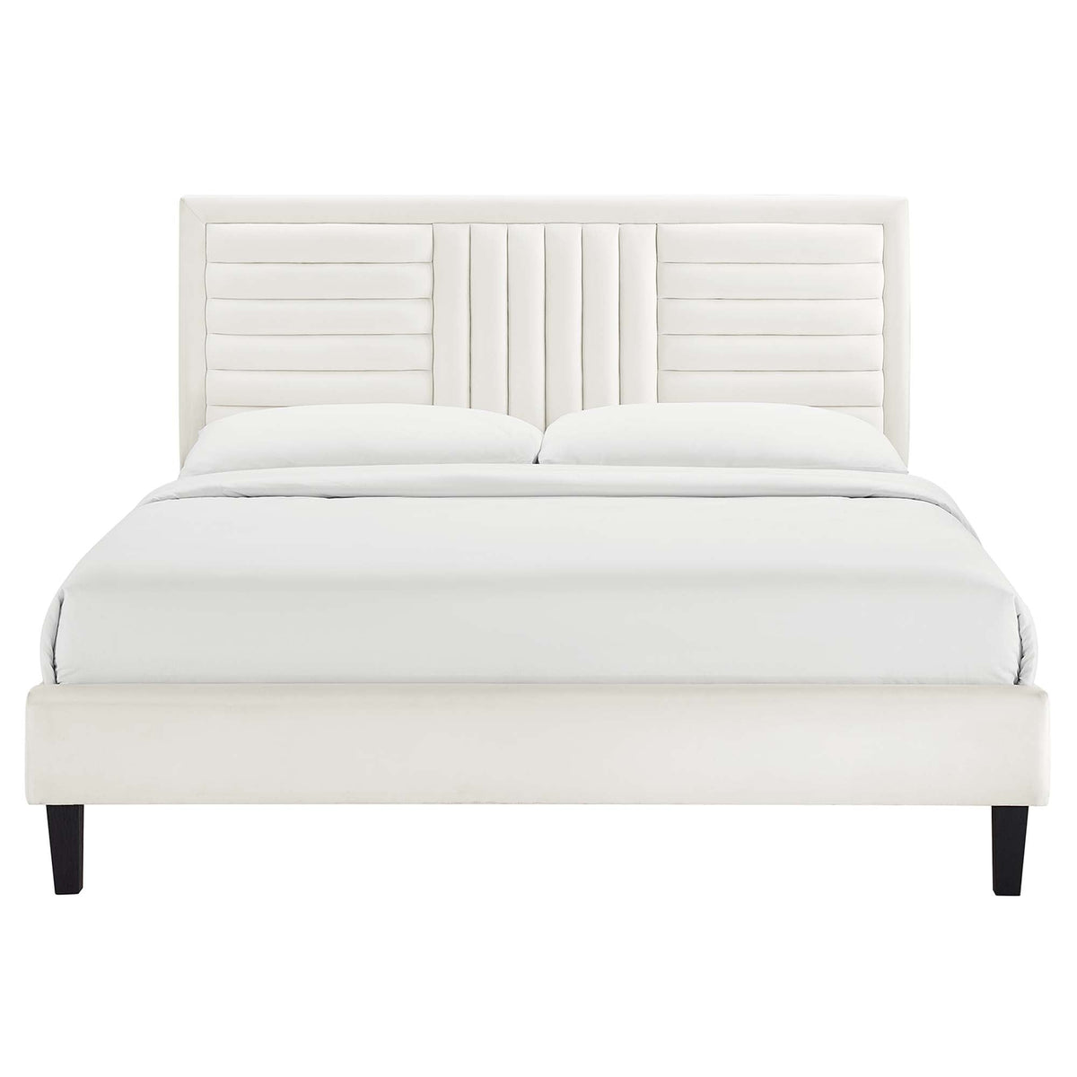 Sofia Channel Tufted Performance Velvet Full Platform Bed by Modway - MOD-7003