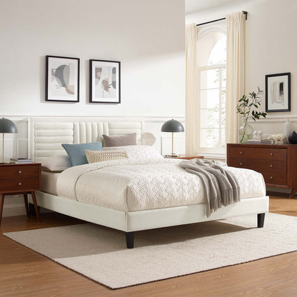 Sofia Channel Tufted Performance Velvet Full Platform Bed by Modway - MOD-7003