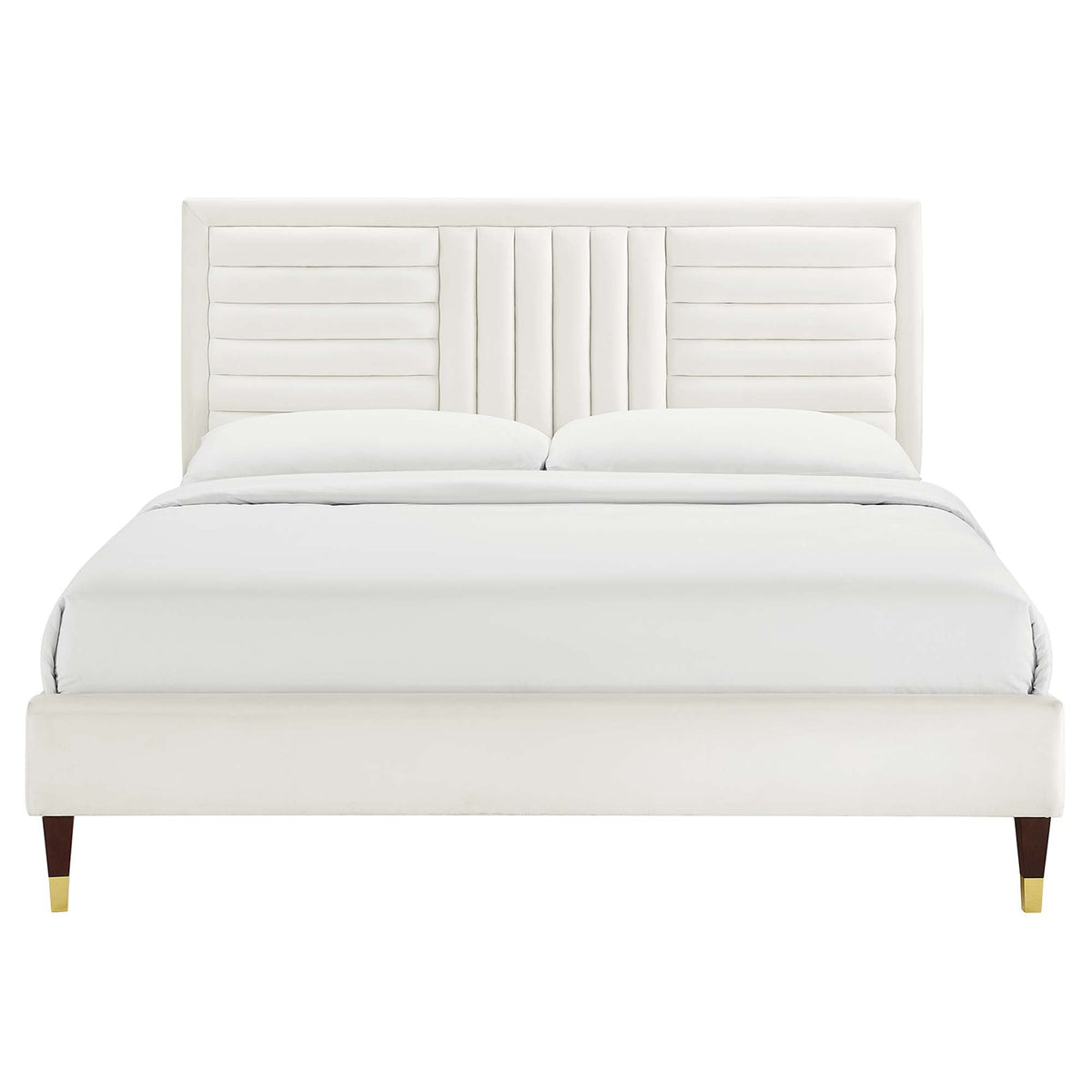 Sofia Channel Tufted Performance Velvet King Platform Bed by Modway - MOD-7011