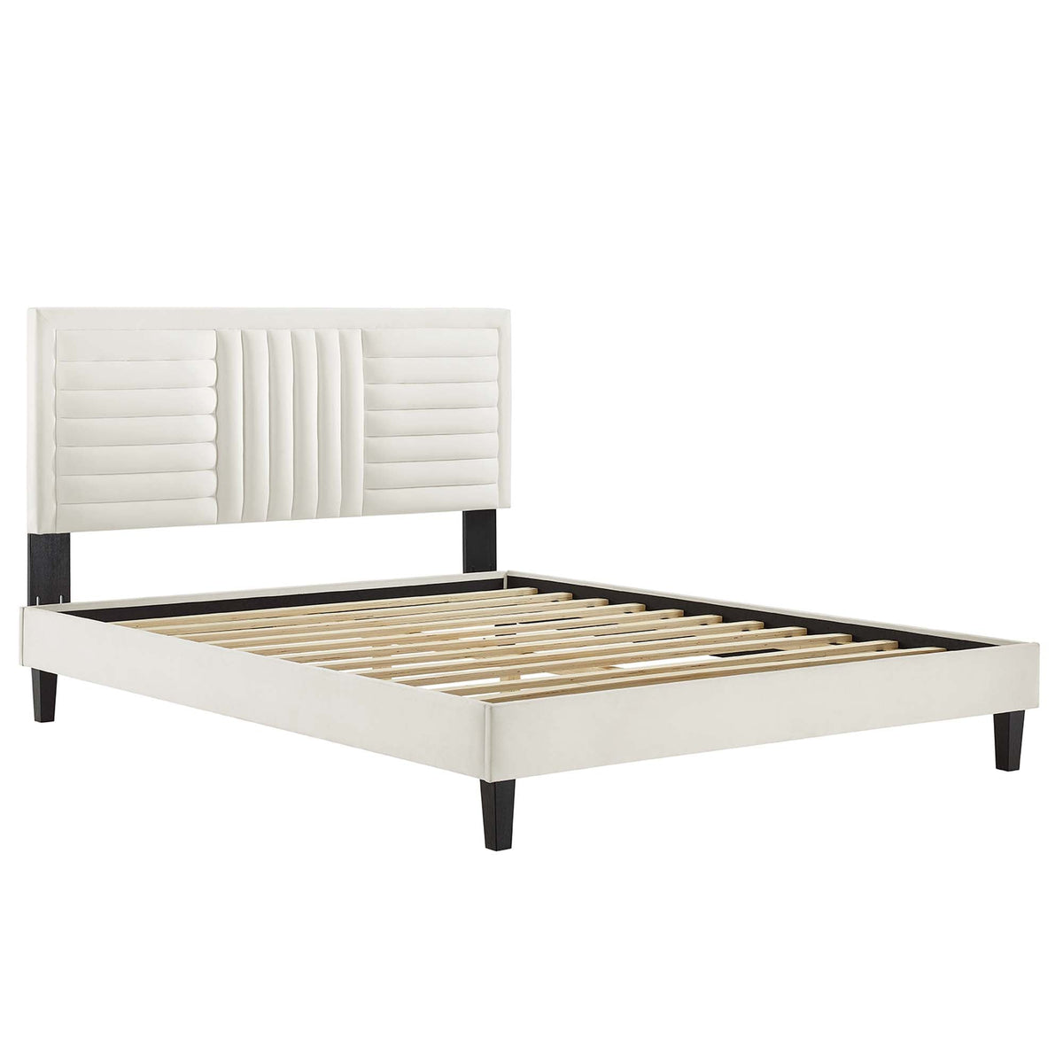 Sofia Channel Tufted Performance Velvet King Platform Bed by Modway - MOD-7015