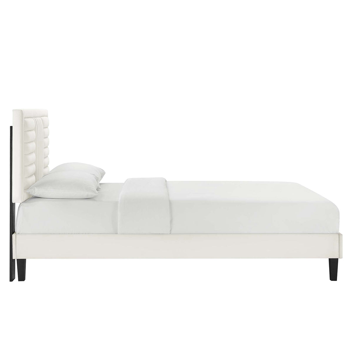Sofia Channel Tufted Performance Velvet King Platform Bed by Modway - MOD-7015