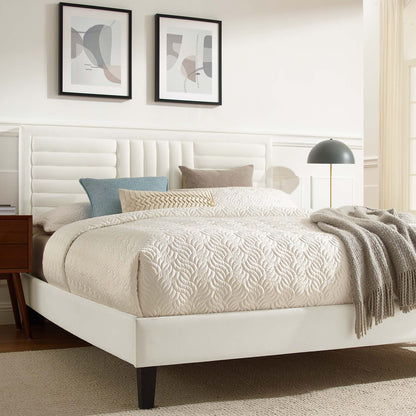 Sofia Channel Tufted Performance Velvet King Platform Bed by Modway - MOD-7015