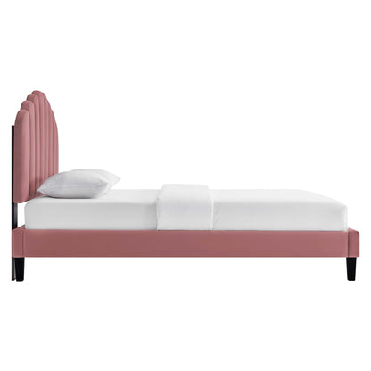 Daisy Performance Velvet Twin Platform Bed by Modway