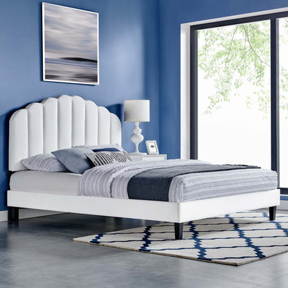 Daisy Performance Velvet Twin Platform Bed by Modway