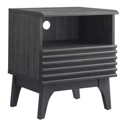 Render Nightstand by Modway - Charcoal / Oak / Walnut (MOD-7070)