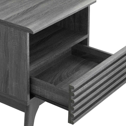 Render Nightstand by Modway - Charcoal / Oak / Walnut (MOD-7070)