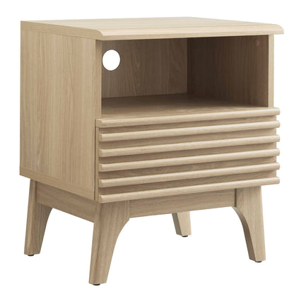 Render Nightstand by Modway - Charcoal / Oak / Walnut (MOD-7070)