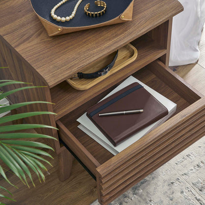 Render Nightstand by Modway - Charcoal / Oak / Walnut (MOD-7070)