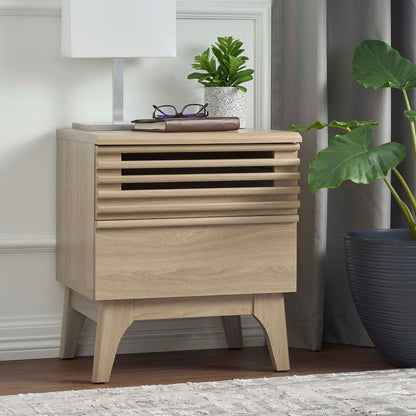 Render Nightstand by Modway - Charcoal / Oak / Walnut (MOD-7071)